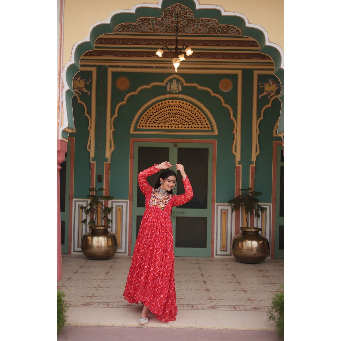 Bandhani Anarkali Gown