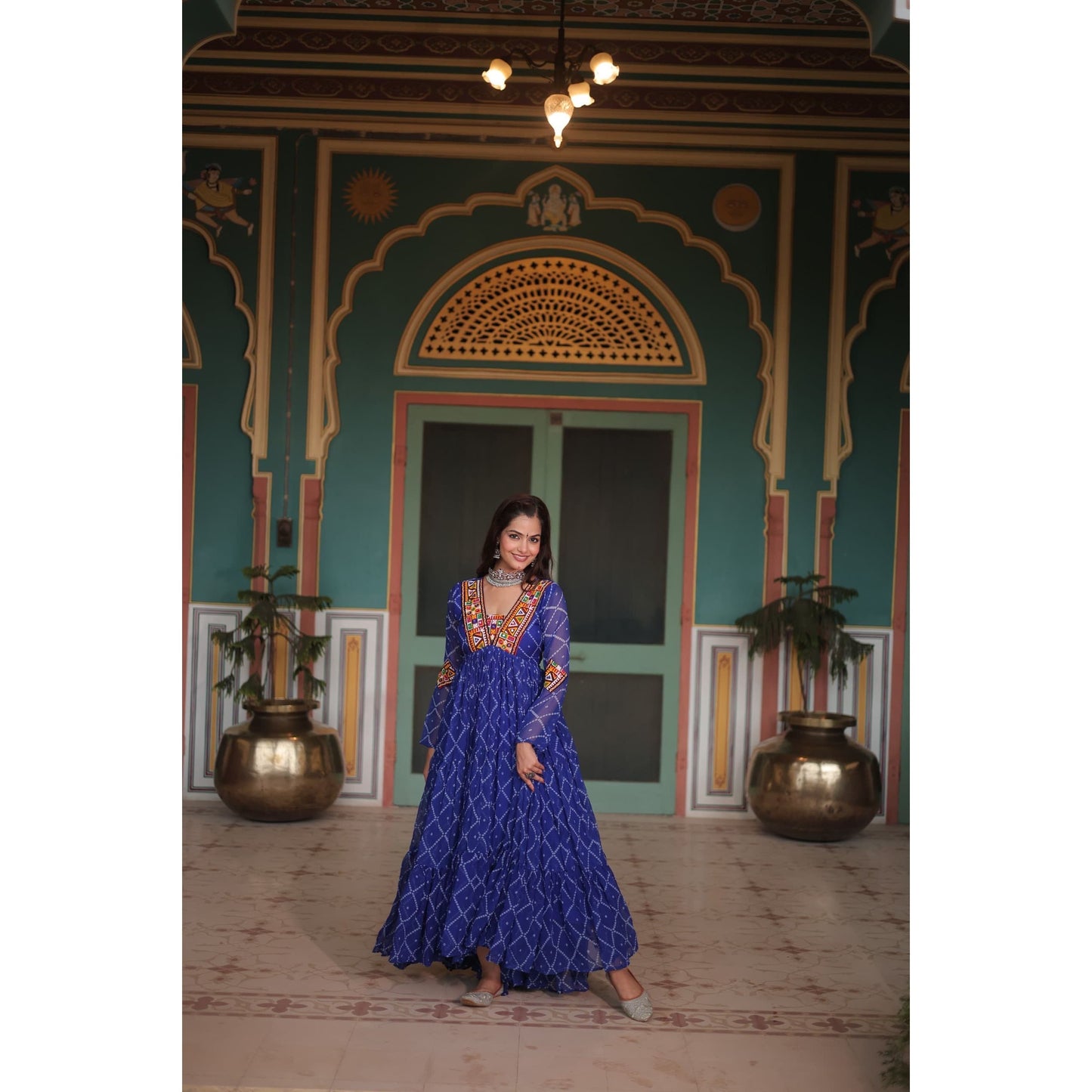 Bandhani Anarkali Gown