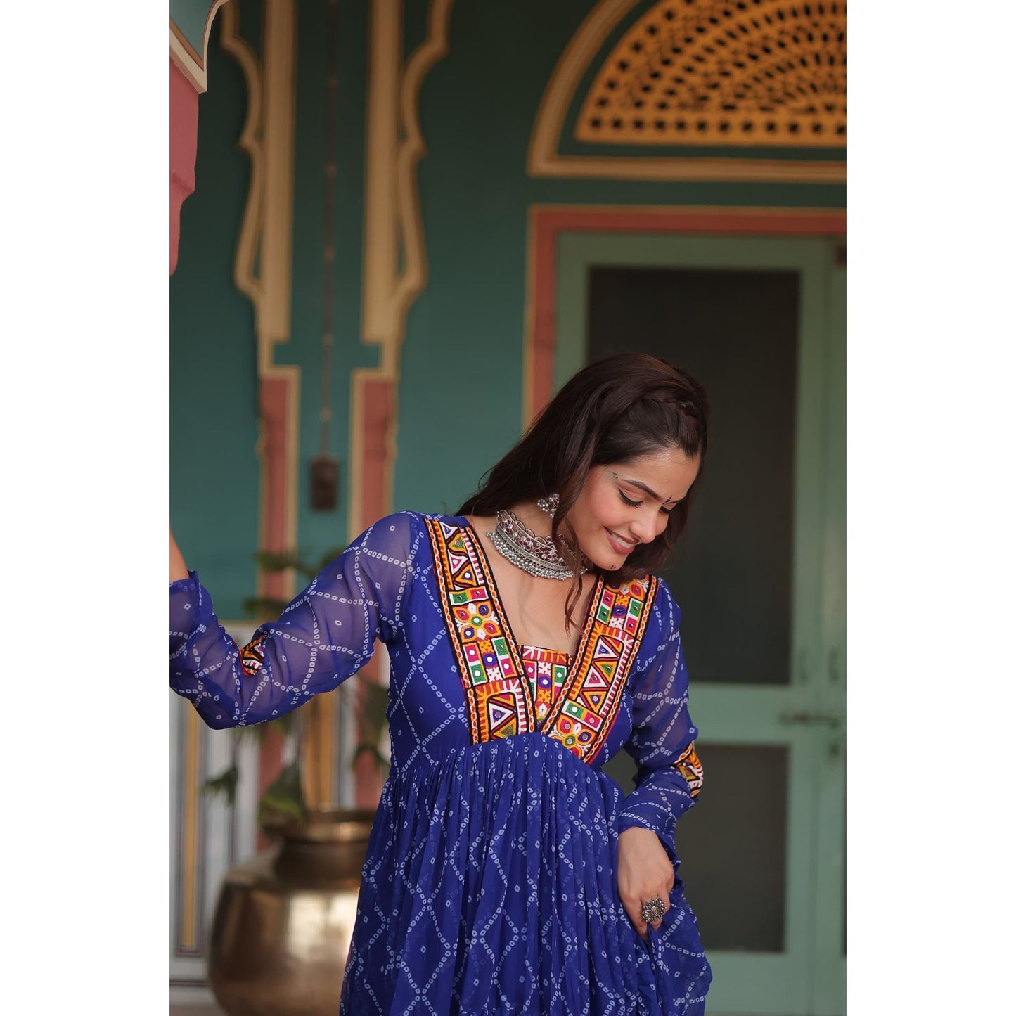 Bandhani Anarkali Gown