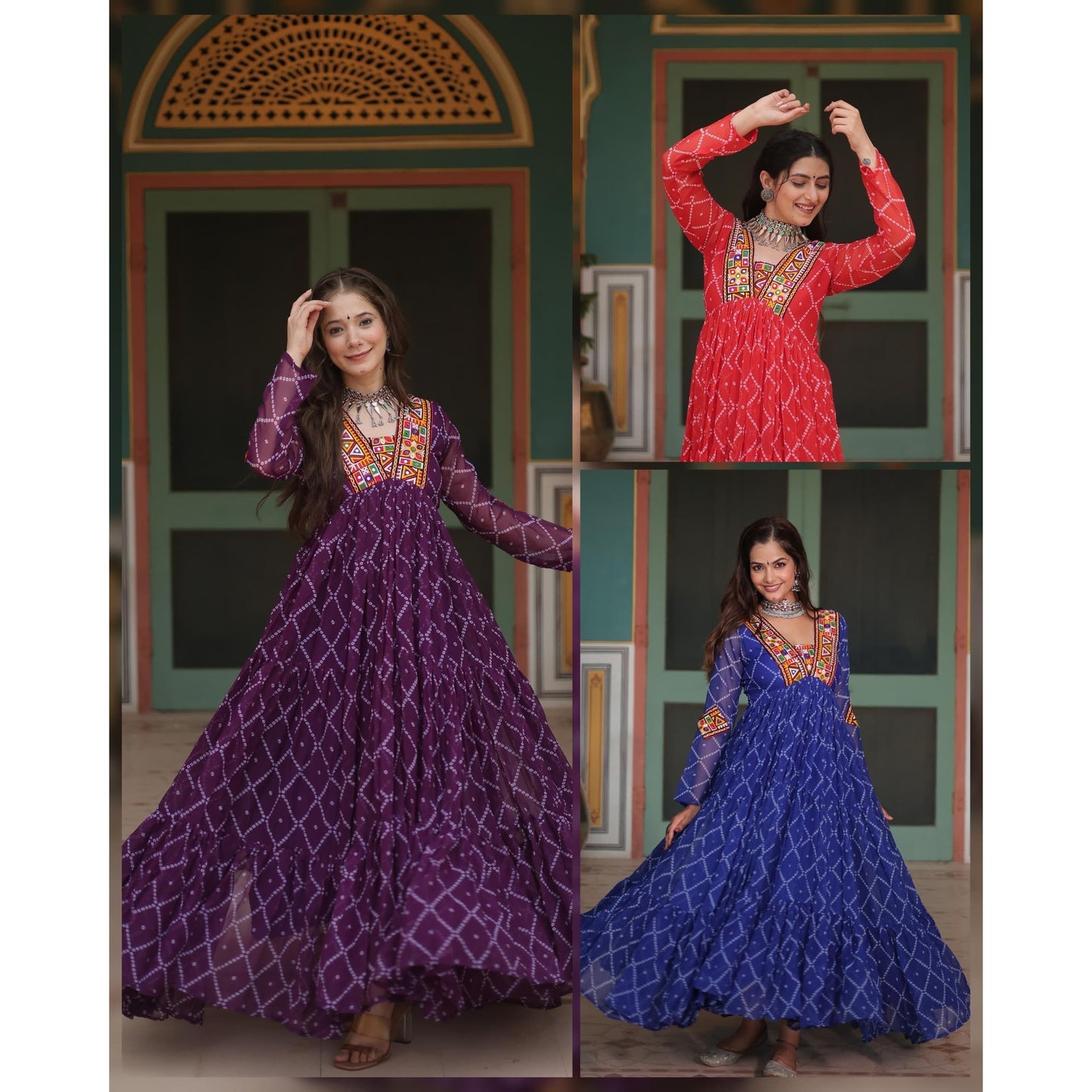 Bandhani Anarkali Gown