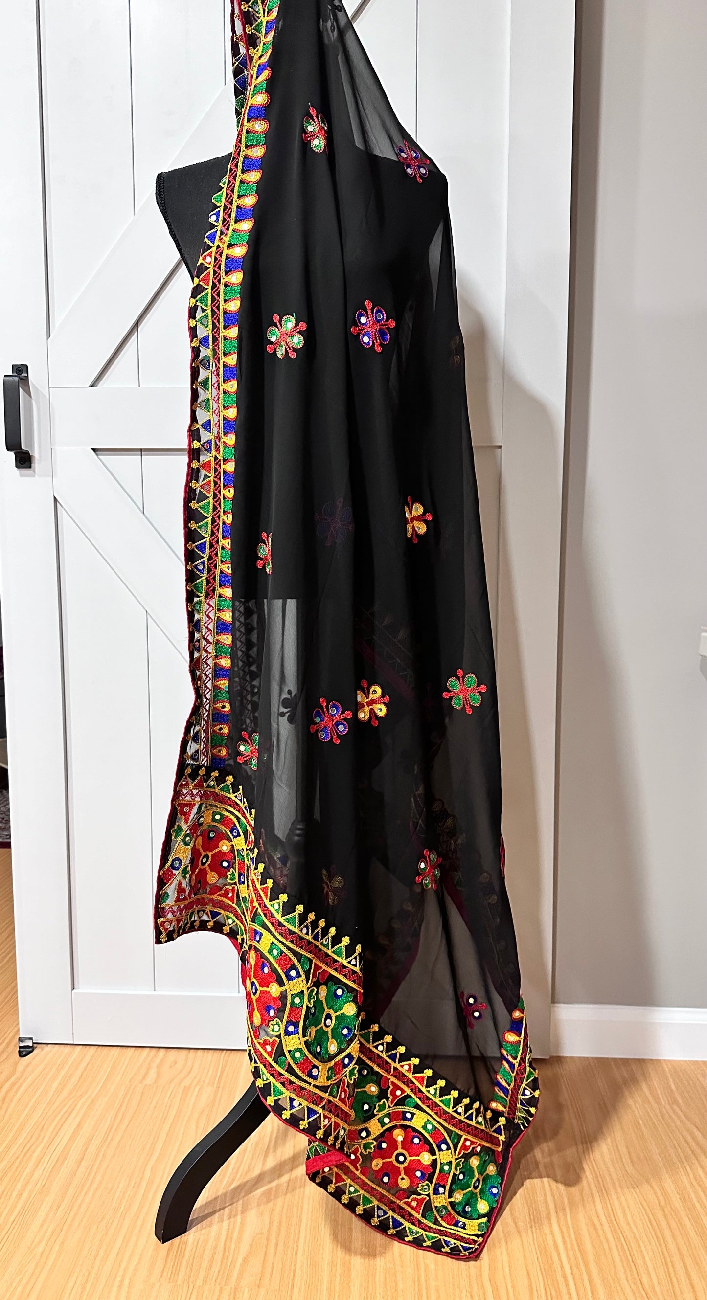 Navaratri Dupatta : Black