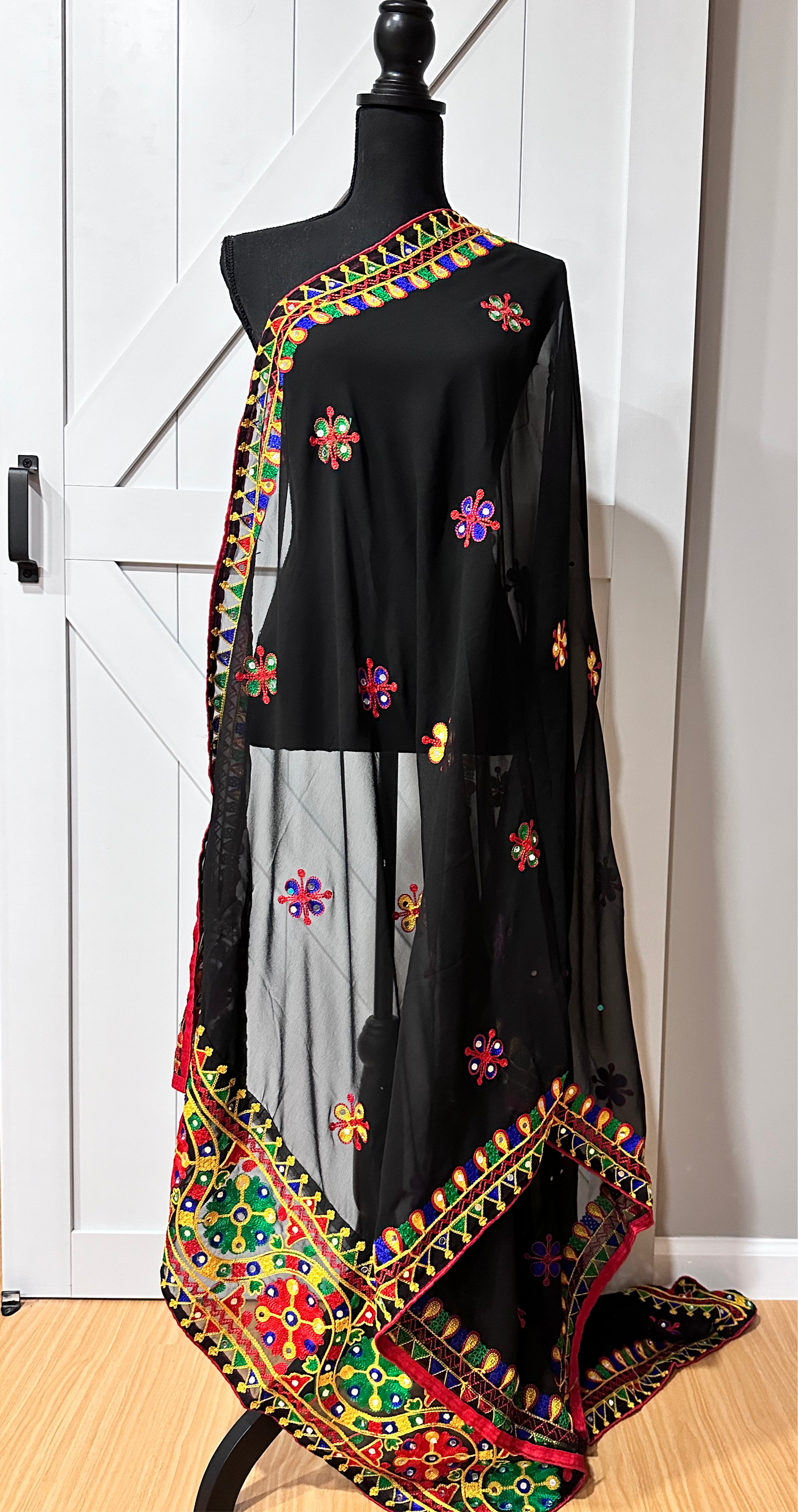 Navaratri Dupatta : Black