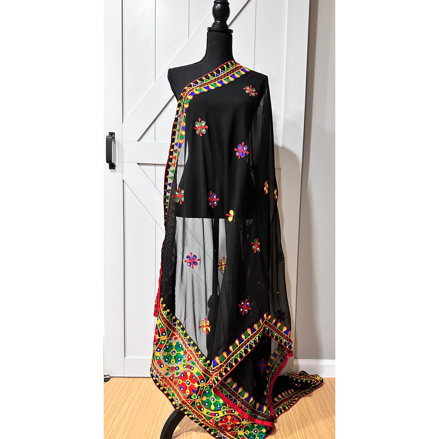 Navaratri Dupatta : Black