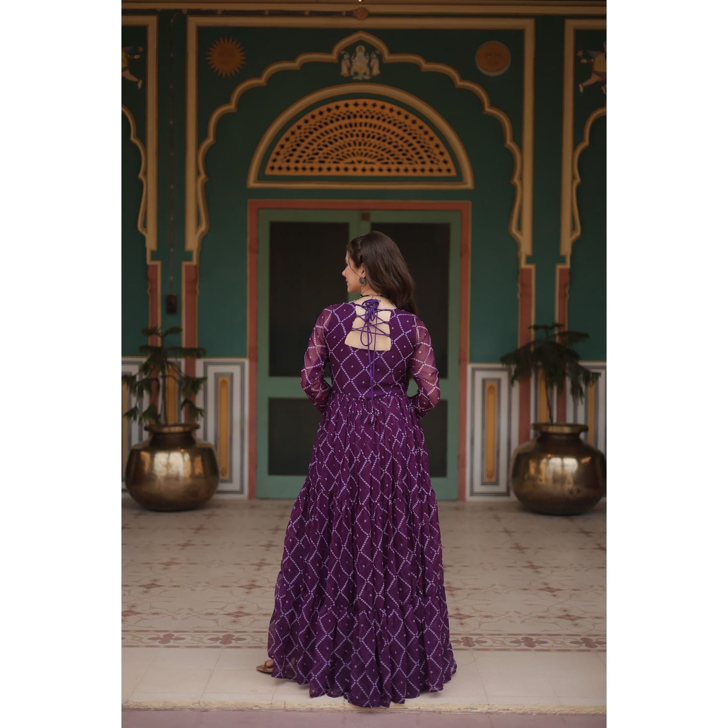 Bandhani Anarkali Gown