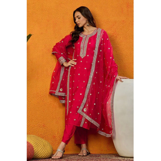 Pink Silk Kurta Set | Elegant Festive Look for Weddings & Celebrations