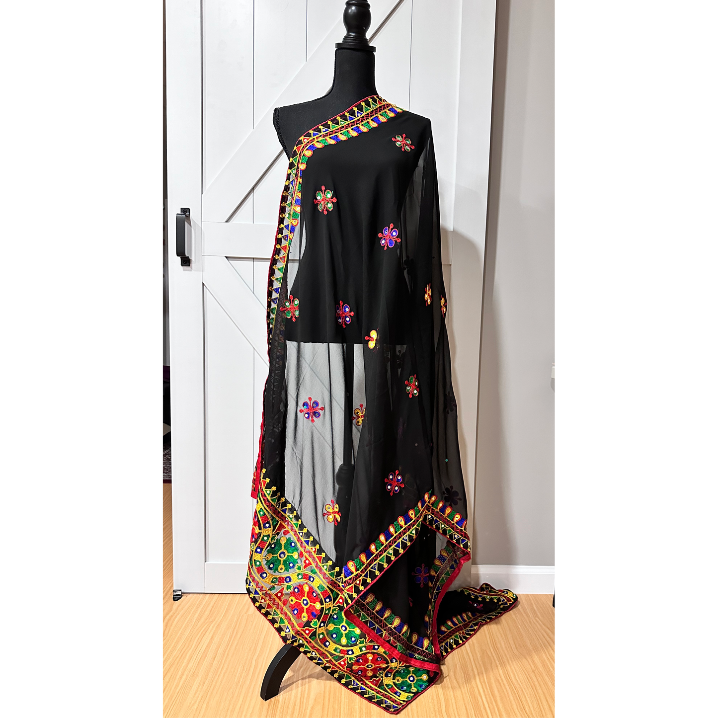 Navaratri Dupatta : Black