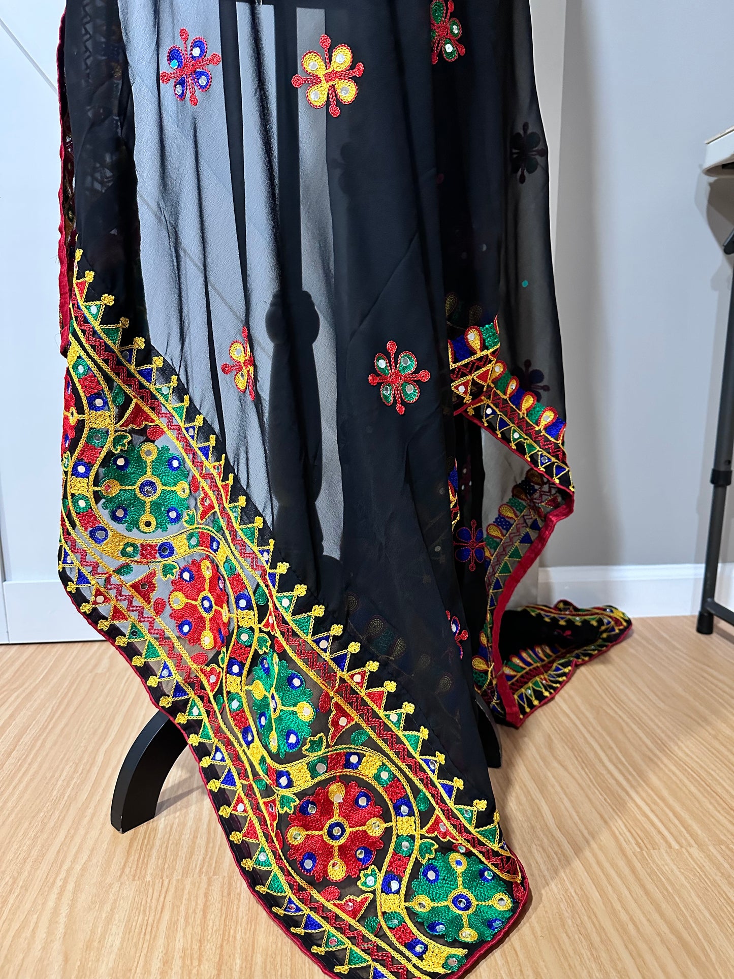 Navaratri Dupatta : Black