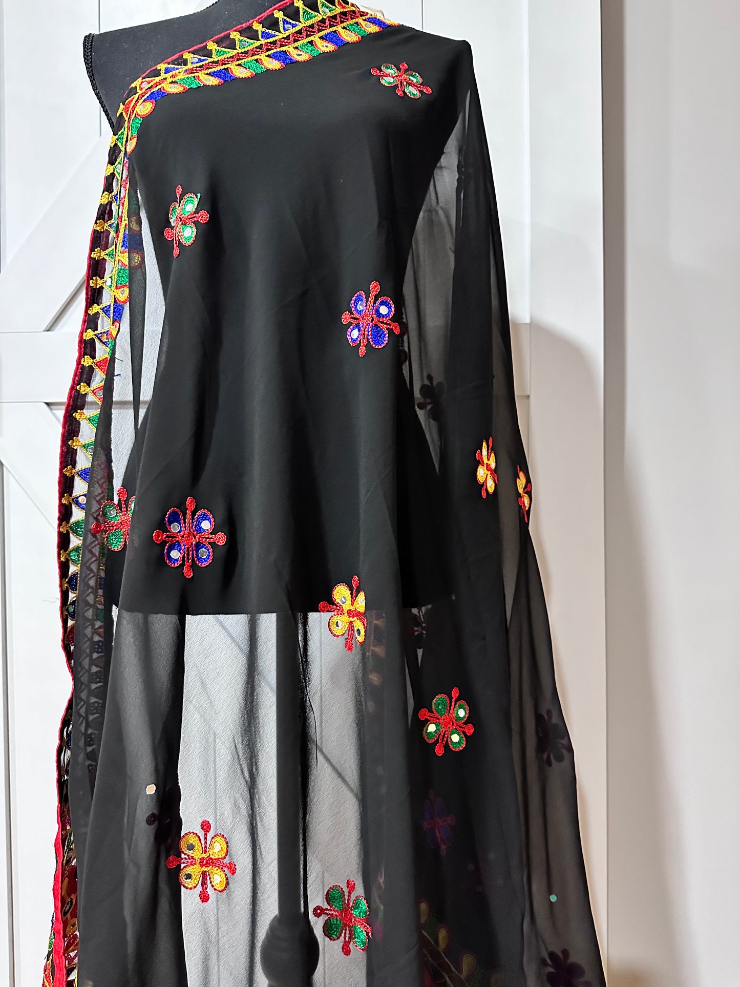 Navaratri Dupatta : Black