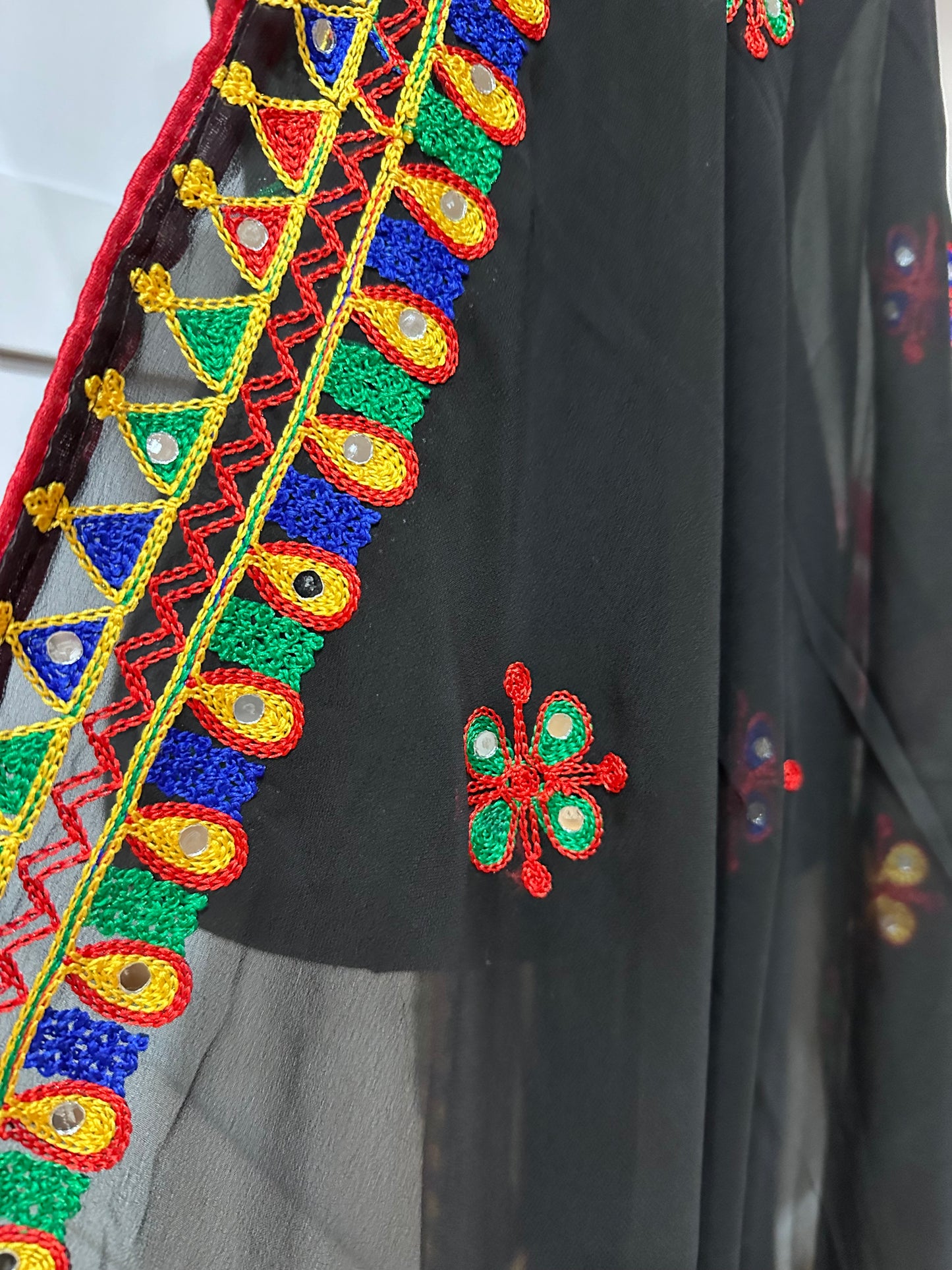 Navaratri Dupatta : Black