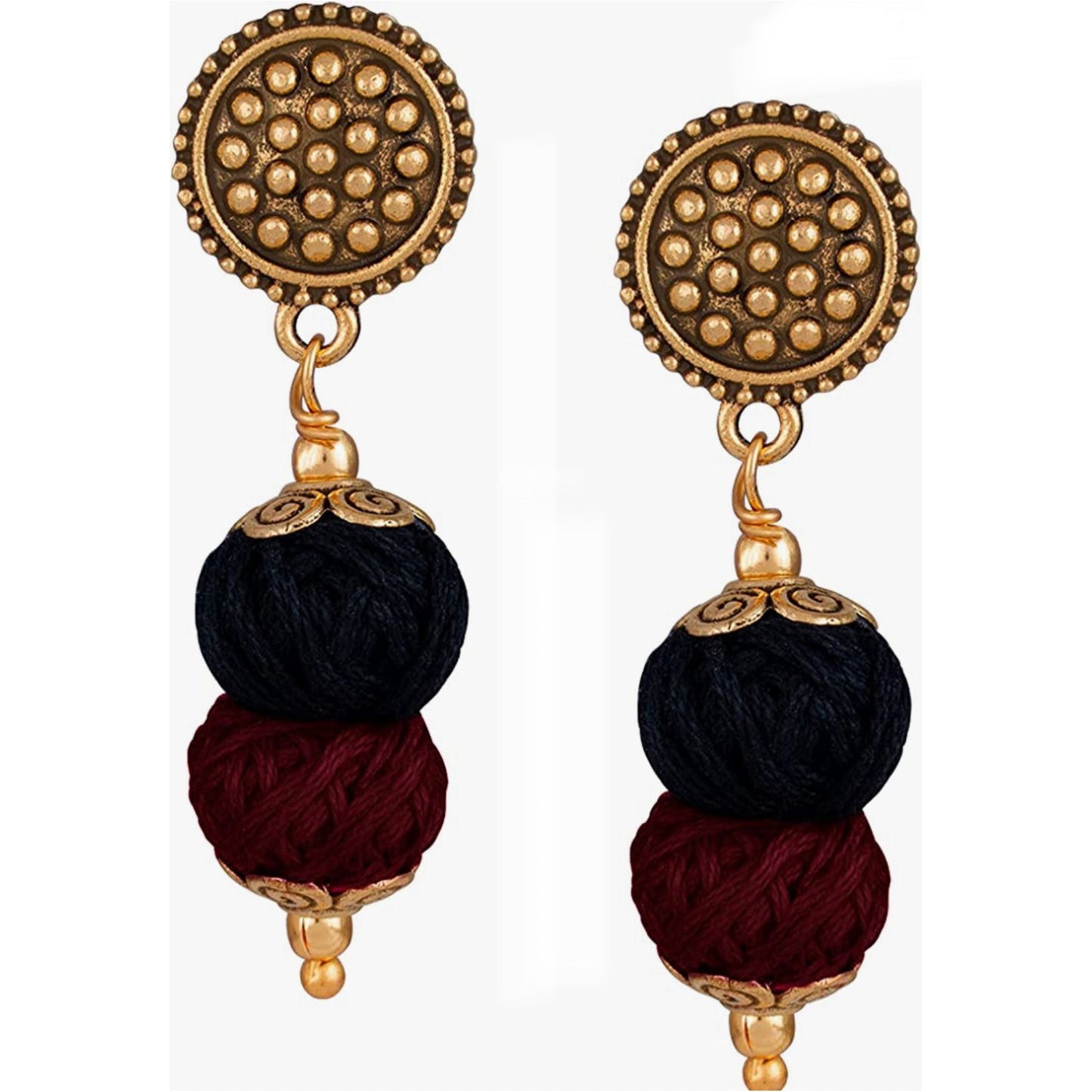 Tribal Pendant with Oxidized Beads Choker Necklace Set