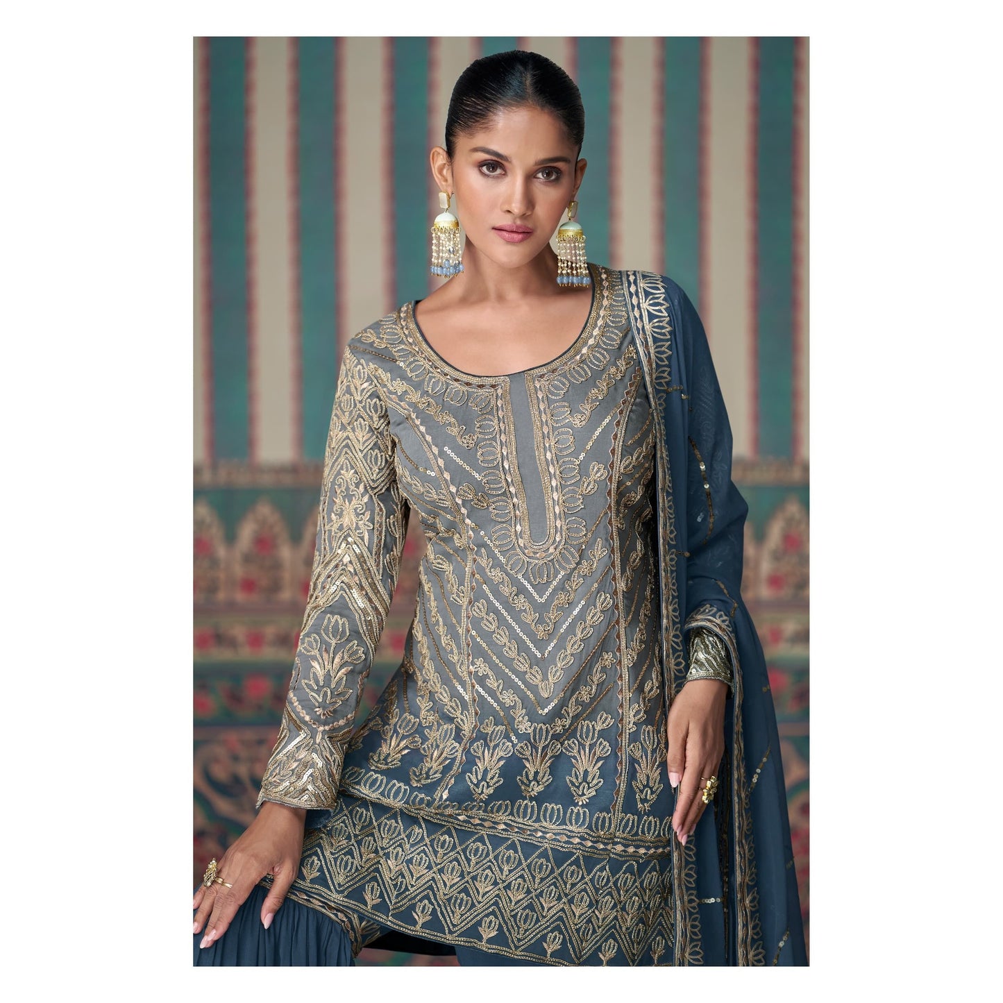 Heavy Georgette Kurta Sets for Wedding/Party Wear