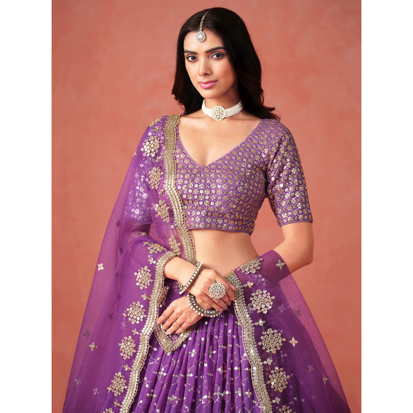 Purple Lehenga Choli (Pre order only )
