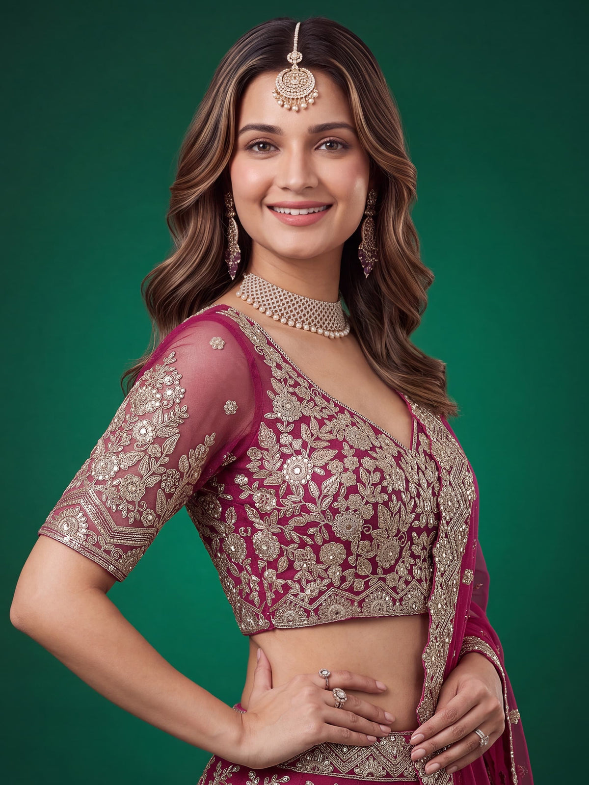 Regal Embroidered Lehenga Set – 6 Colors