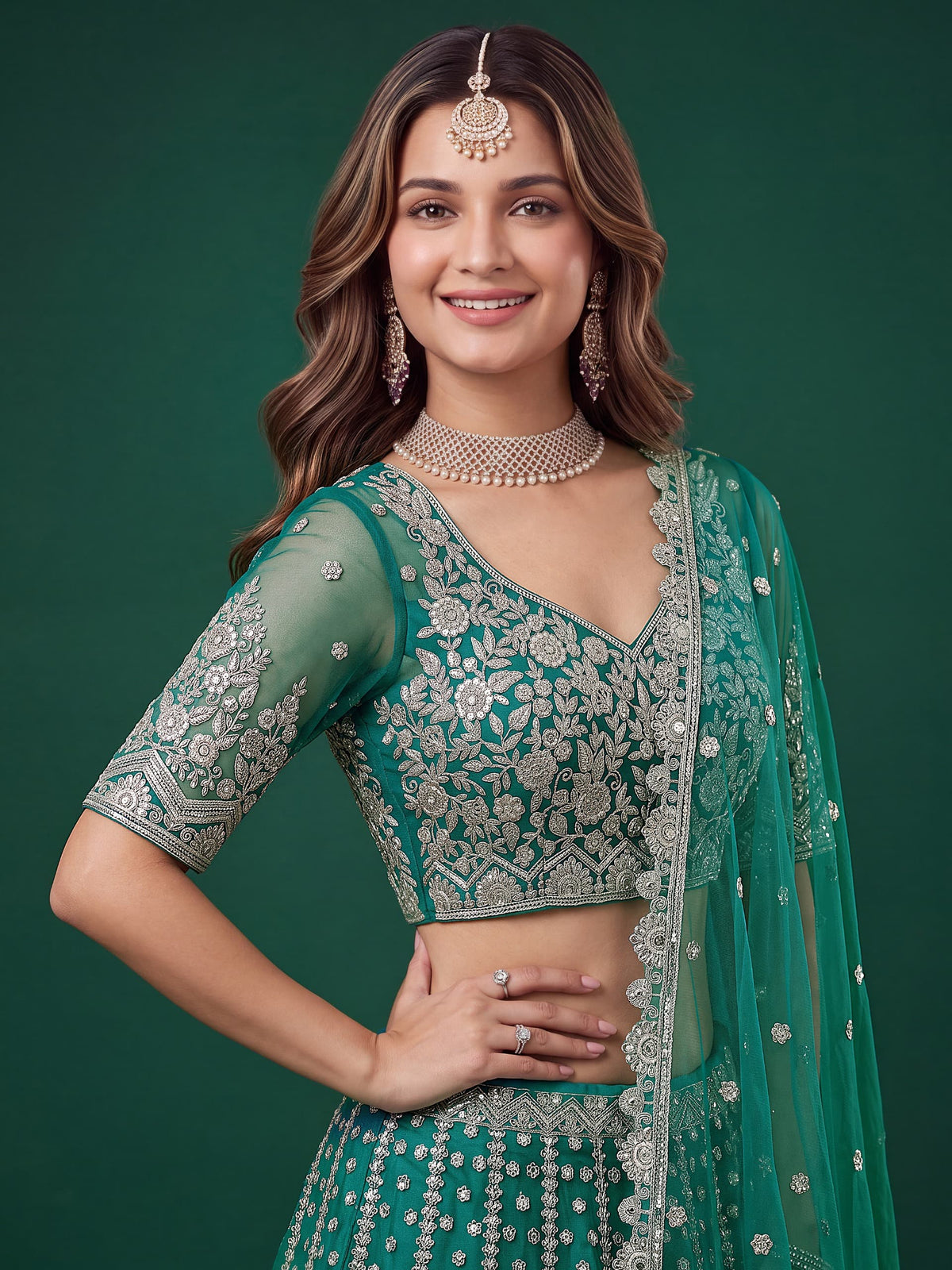Regal Embroidered Lehenga Set – 6 Colors