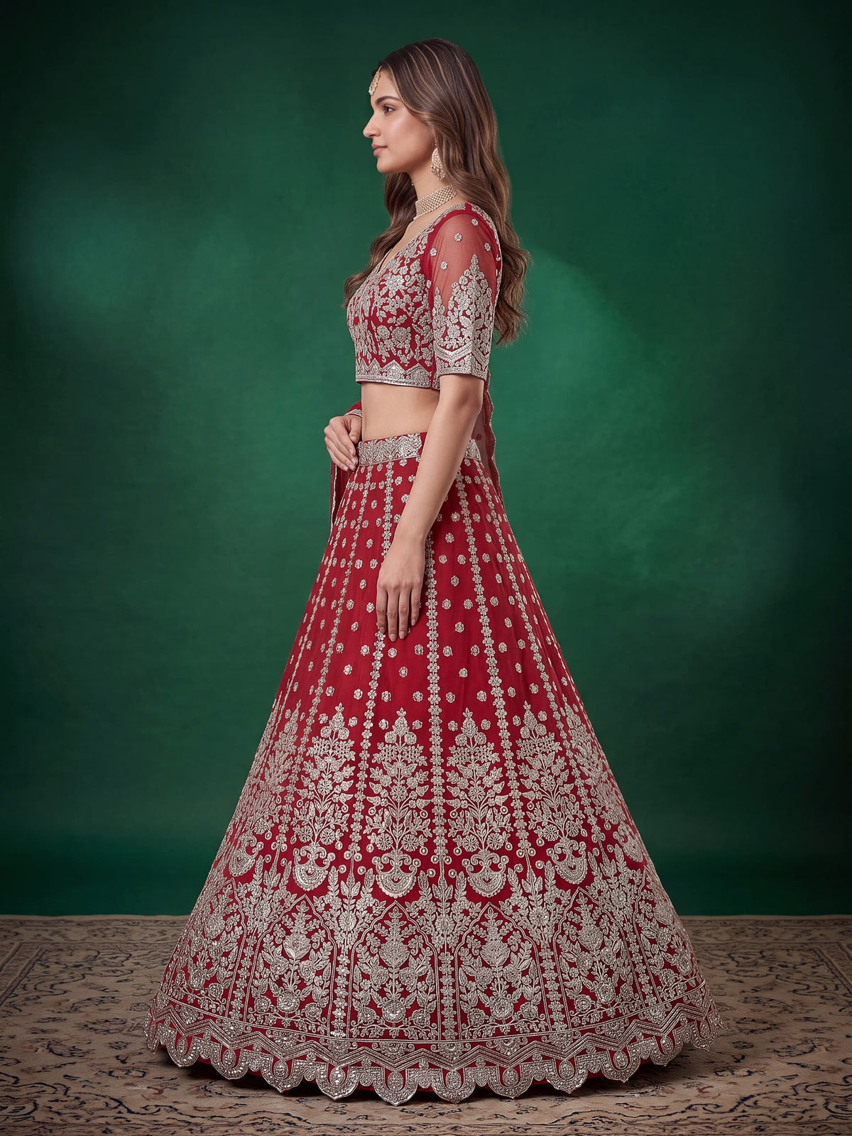 Regal Embroidered Lehenga Set – 6 Colors