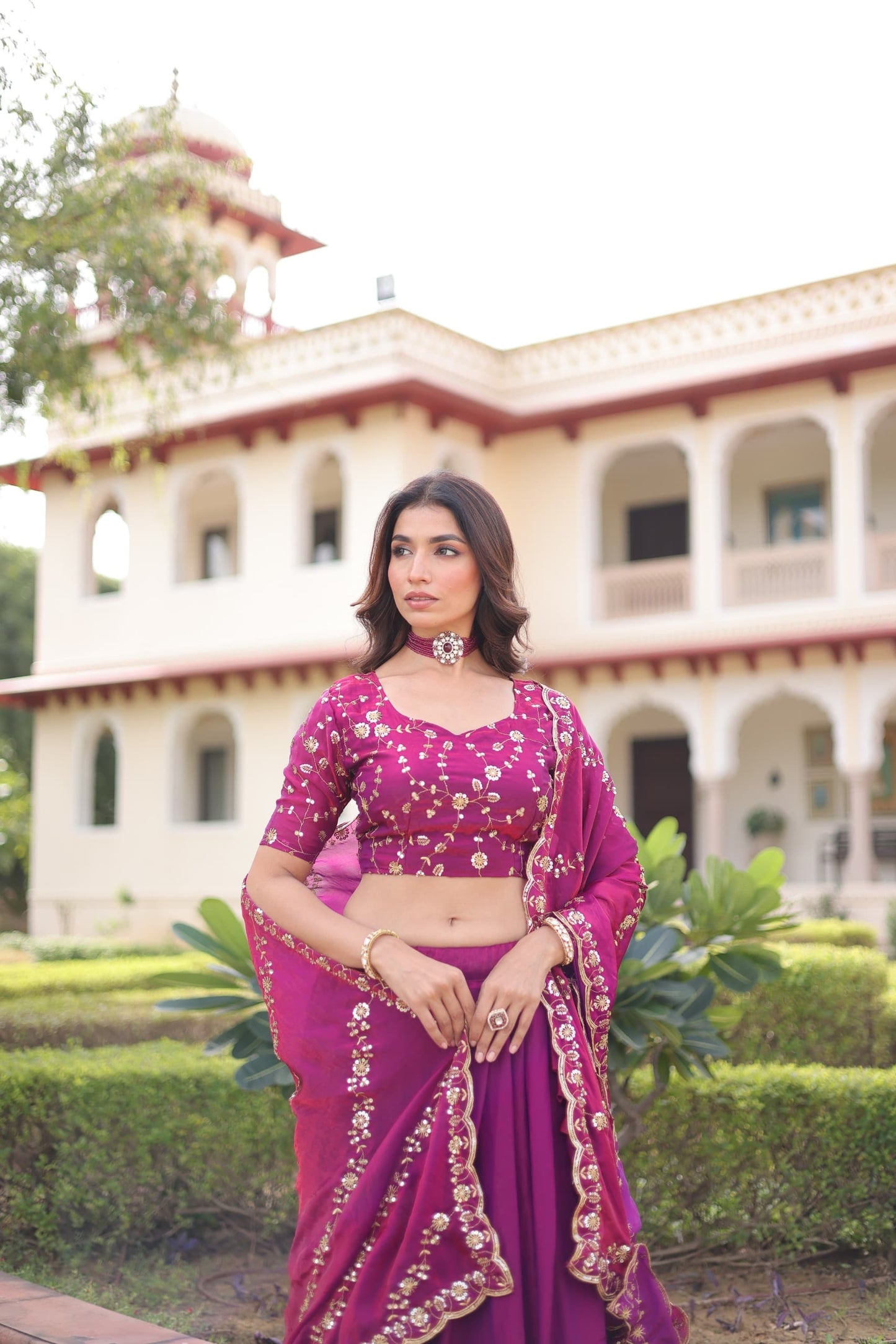 Lehenga Choli Set : Pink