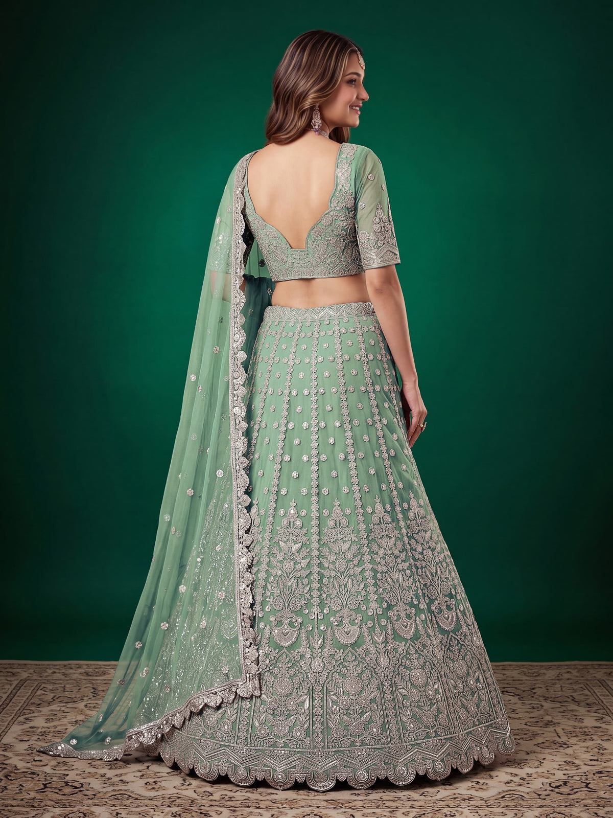 Regal Embroidered Lehenga Set – 6 Colors