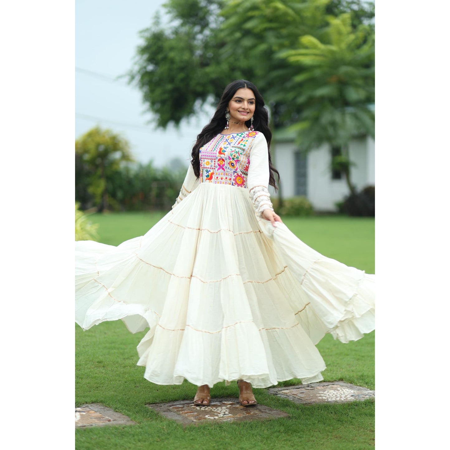 Navaratri Gown : White