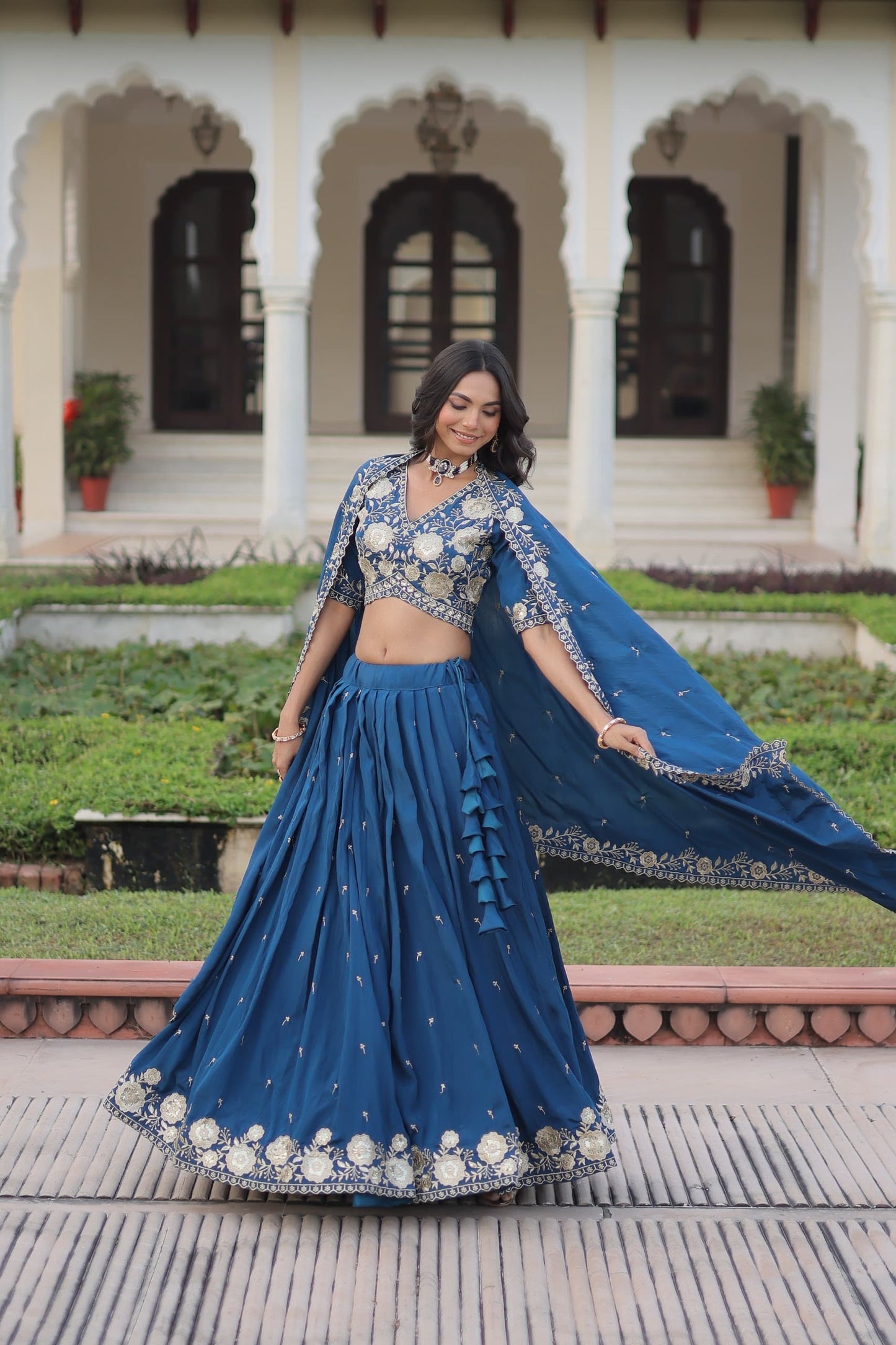 Lehenga Choli Set : Blue