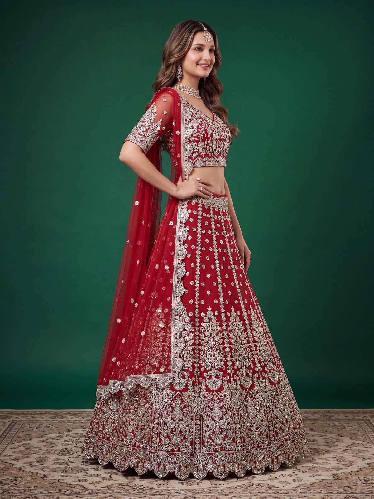 Regal Embroidered Lehenga Set – 6 Colors