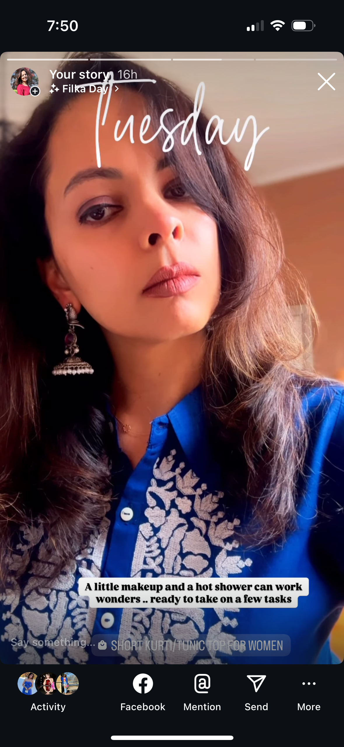 Short Kurti/Tunic Top for Women