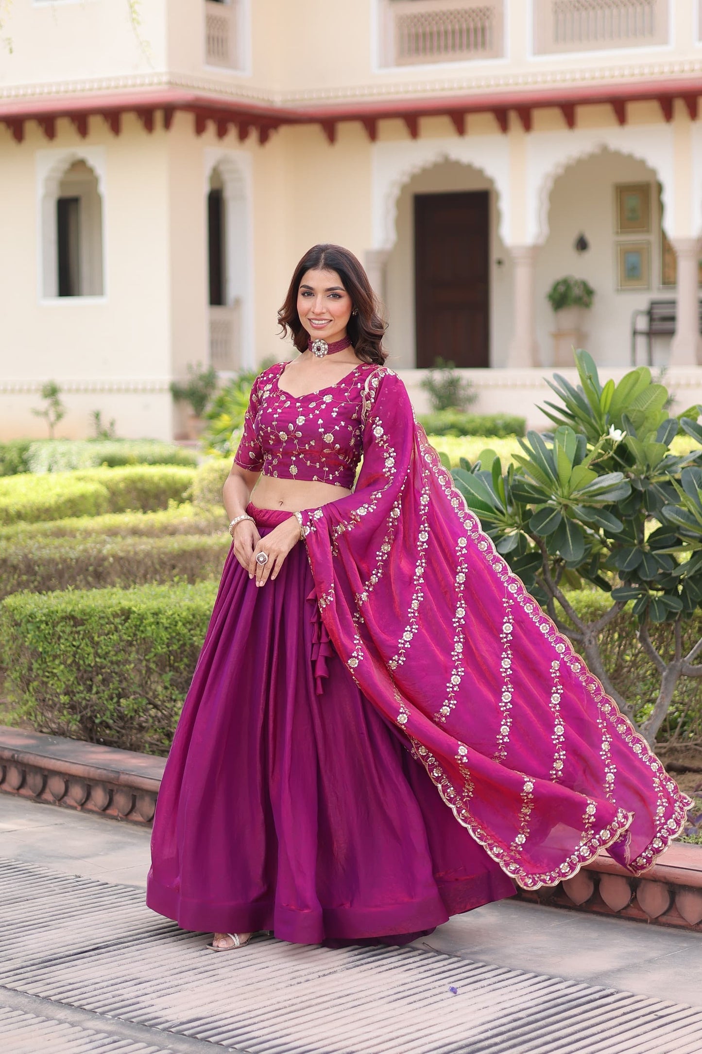 Lehenga Choli Set : Pink
