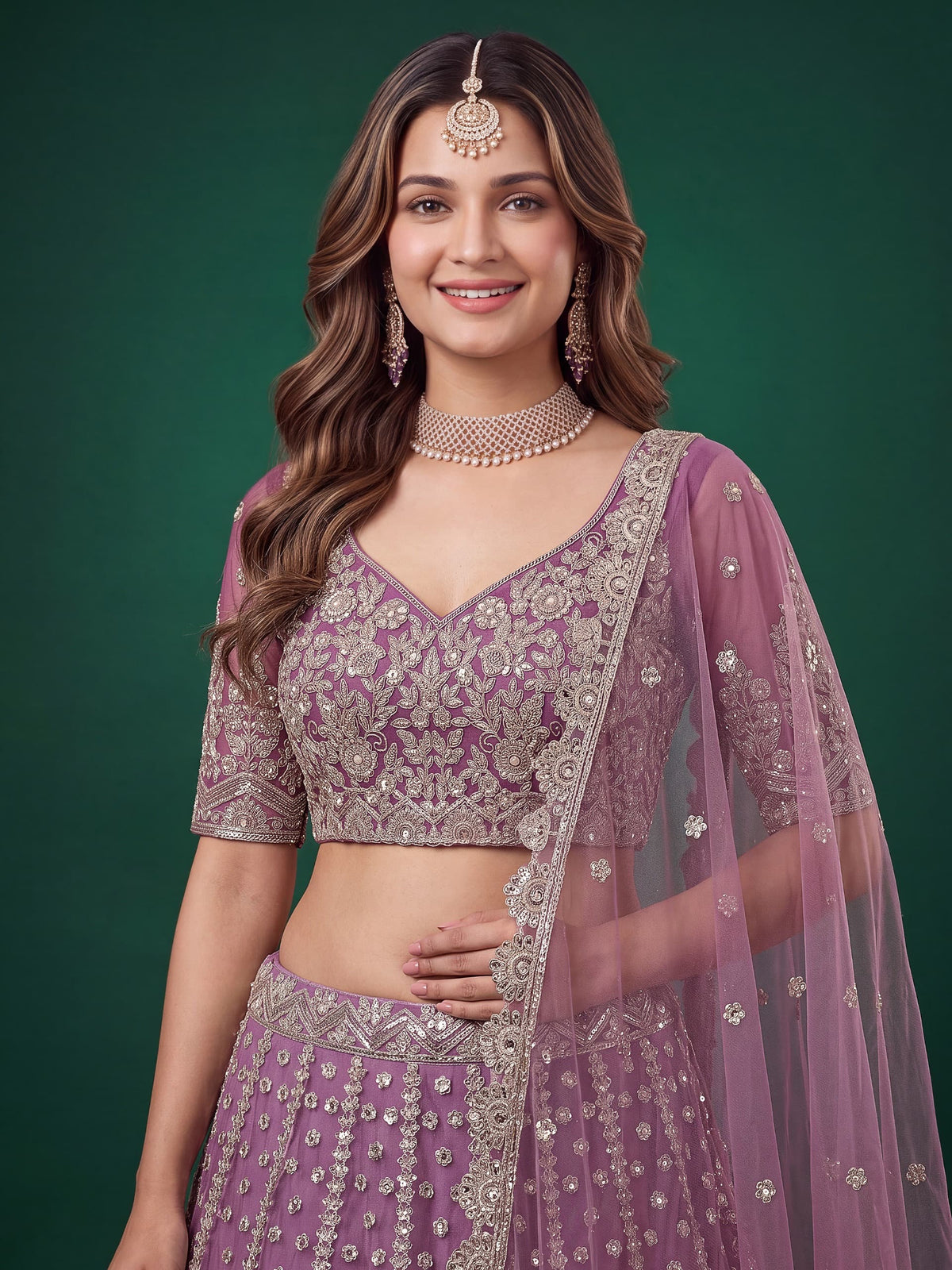 Regal Embroidered Lehenga Set – 6 Colors