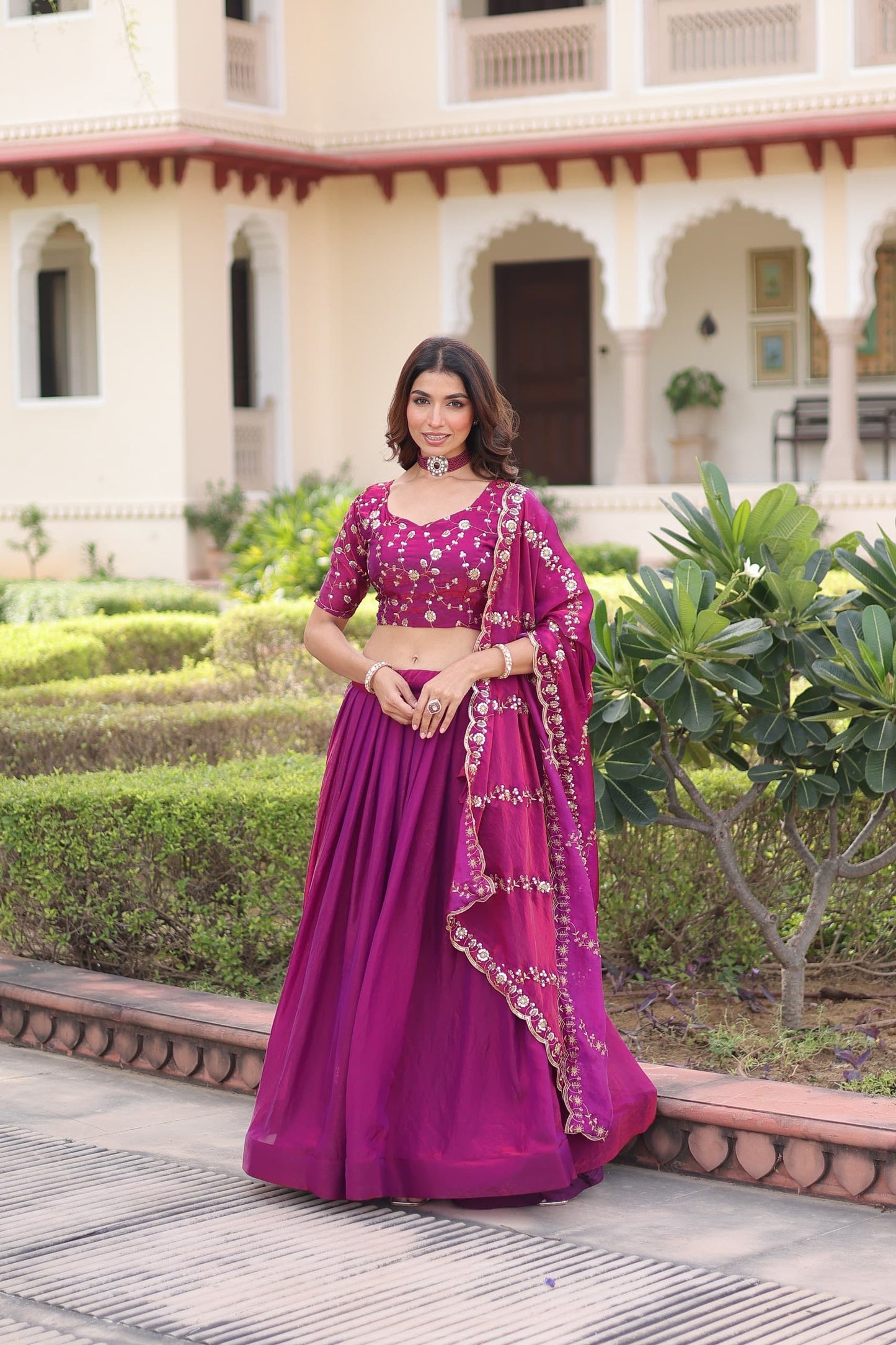 Lehenga Choli Set : Pink