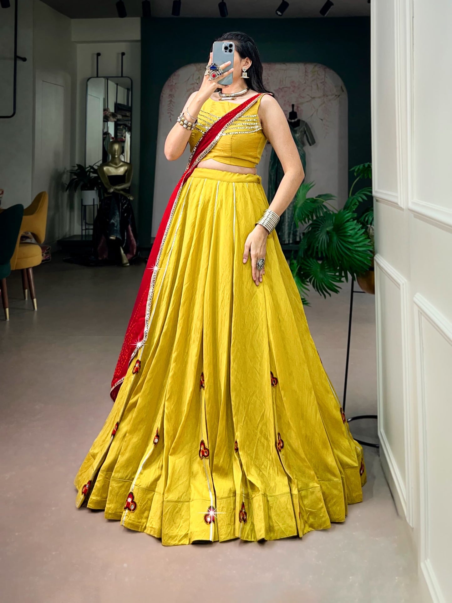 Navaratri Lehenga : Chanderi Silk