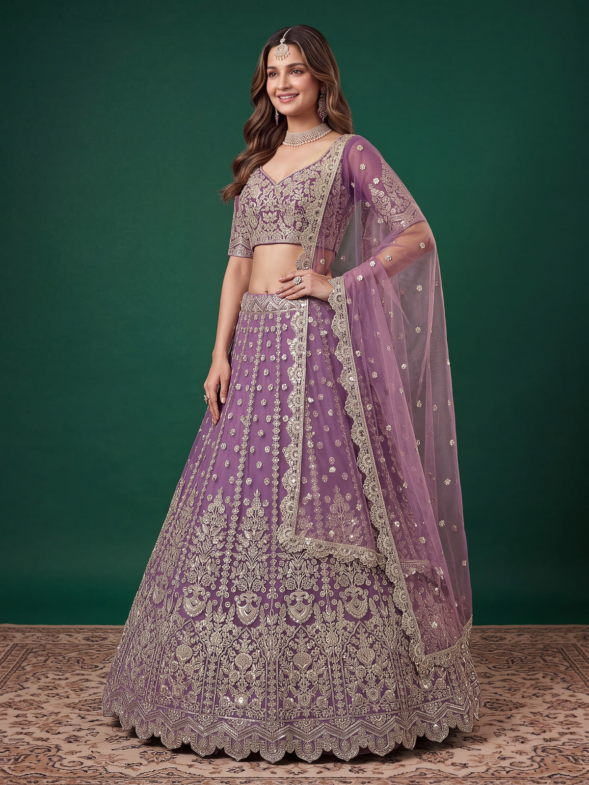 Regal Embroidered Lehenga Set – 6 Colors