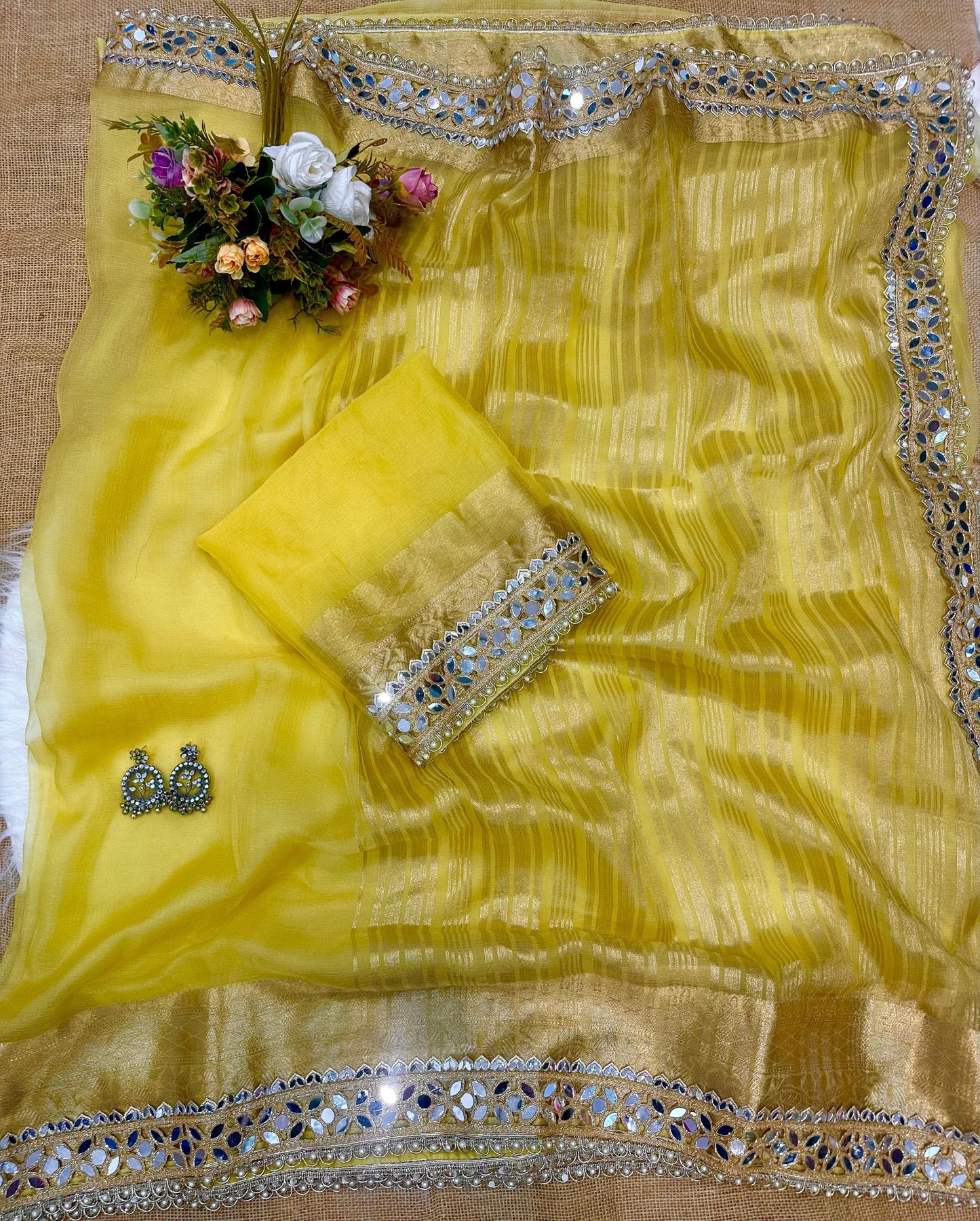Ready to wear Saree : Butter Yellow