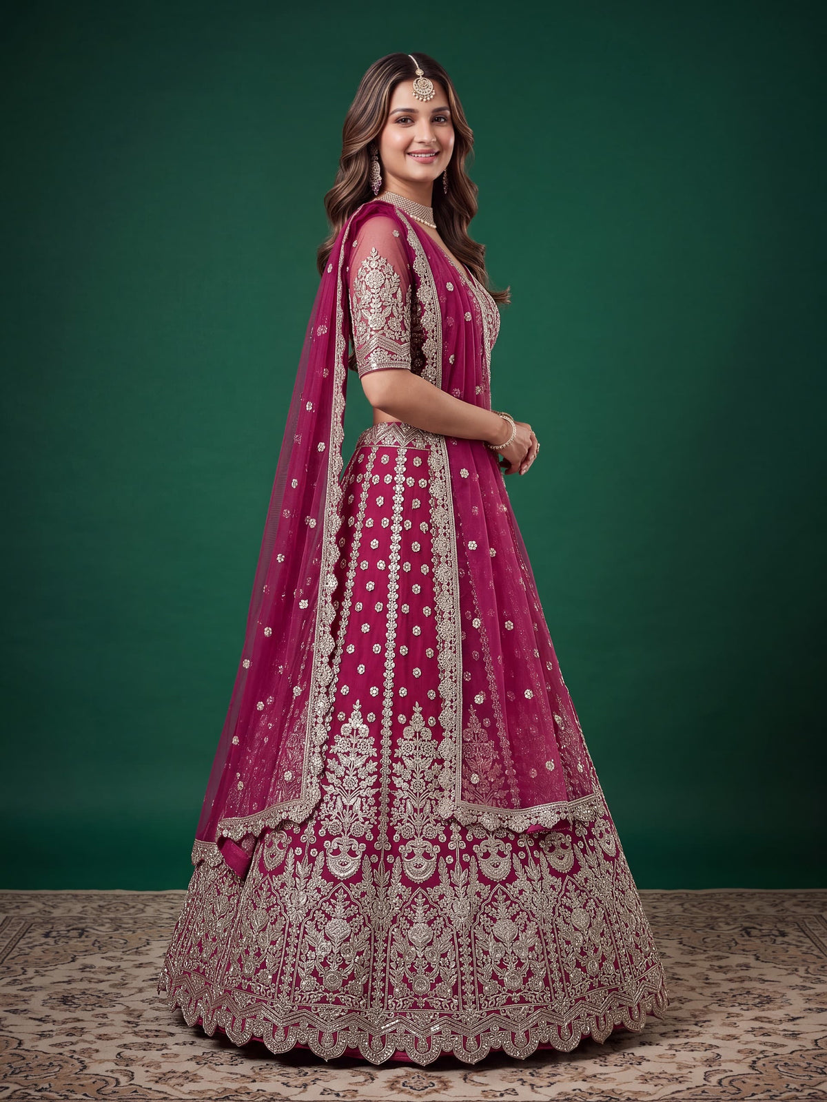 Regal Embroidered Lehenga Set – 6 Colors
