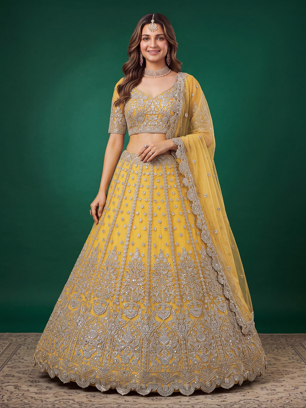Regal Embroidered Lehenga Set – 6 Colors