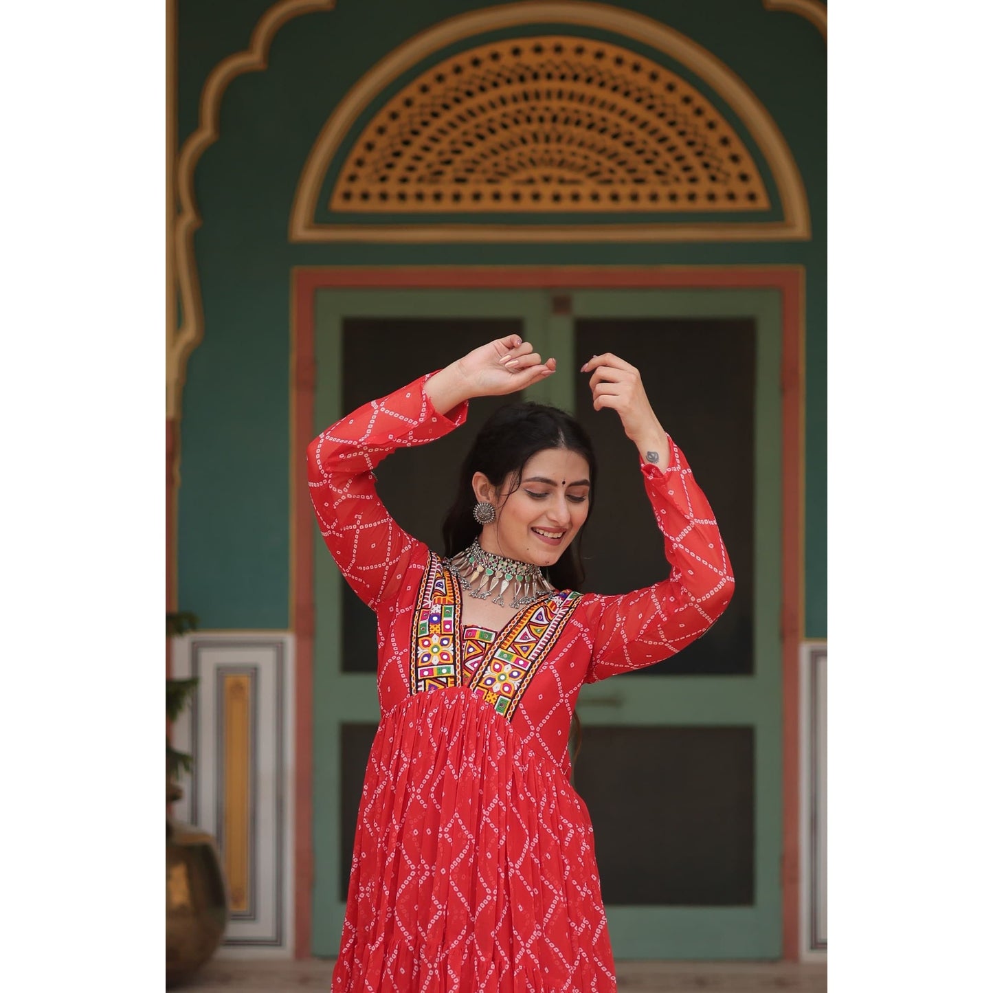 Bandhani Anarkali Gown