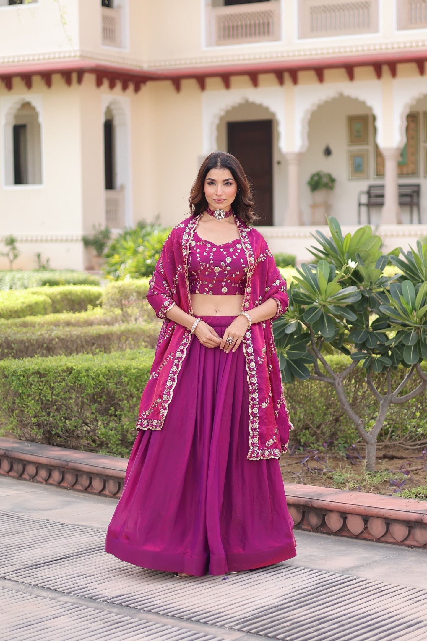 Lehenga Choli Set : Pink
