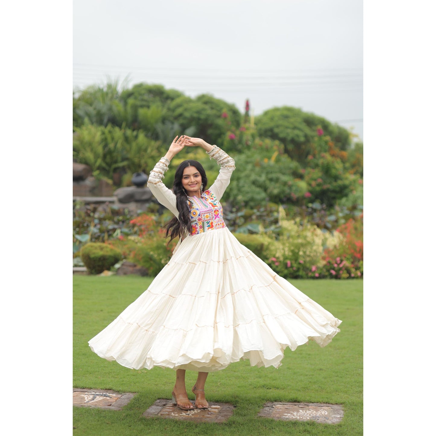 Navaratri Gown : White