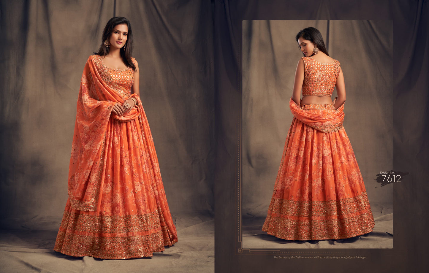 HEAVY SEQUIN WORK : FLORAL LEHENGA CHOLI (Pre Order)