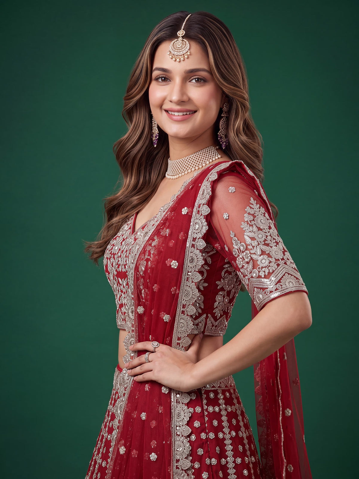 Regal Embroidered Lehenga Set – 6 Colors