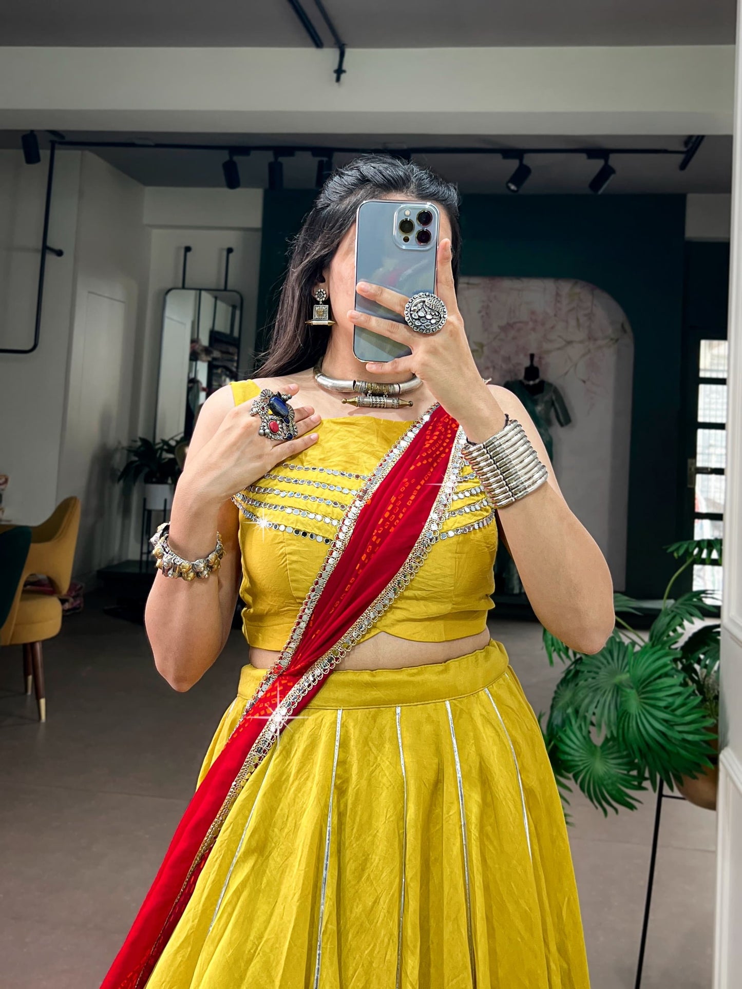 Navaratri Lehenga : Chanderi Silk