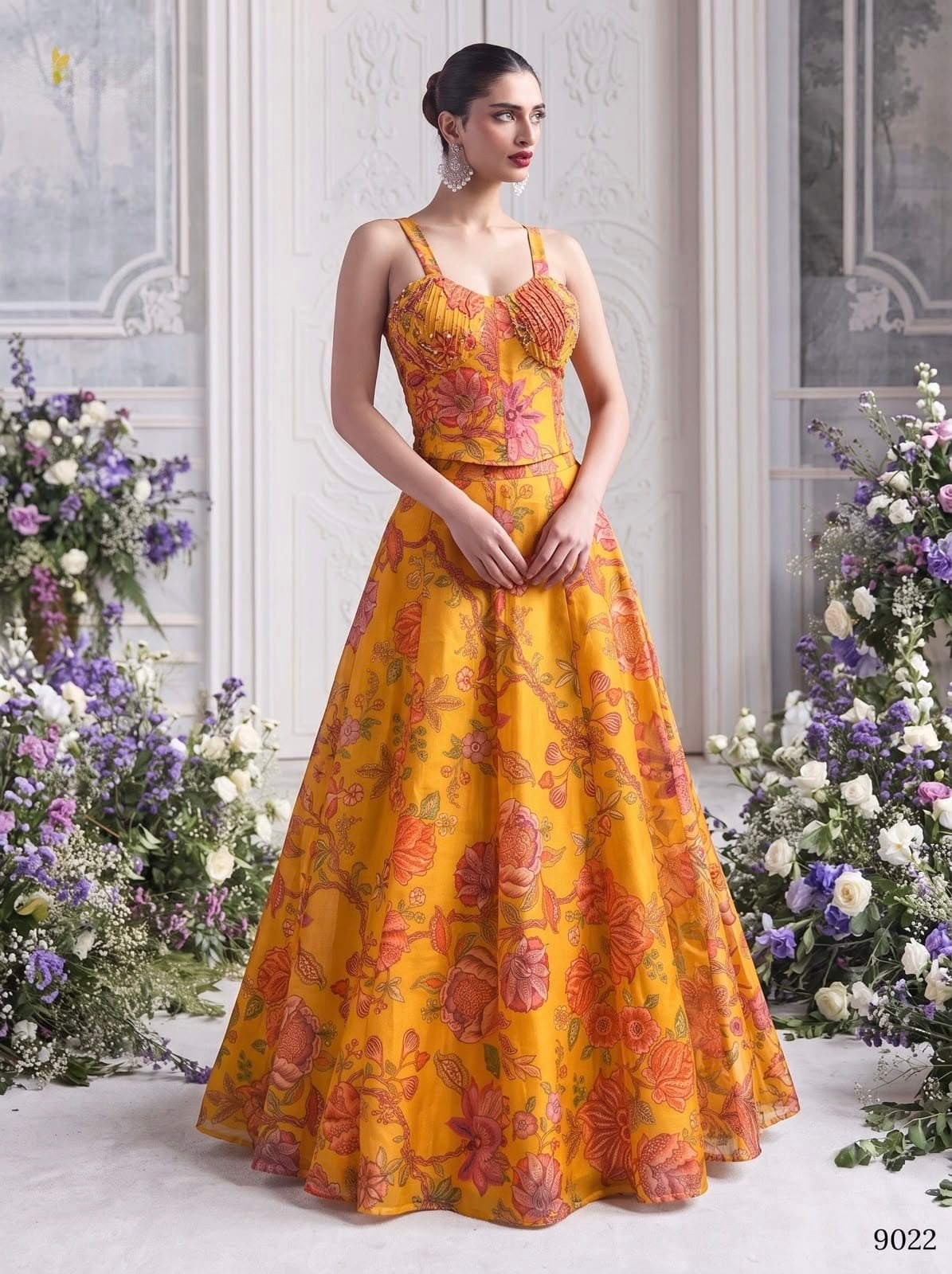 Readymade Organza Lehenga Set