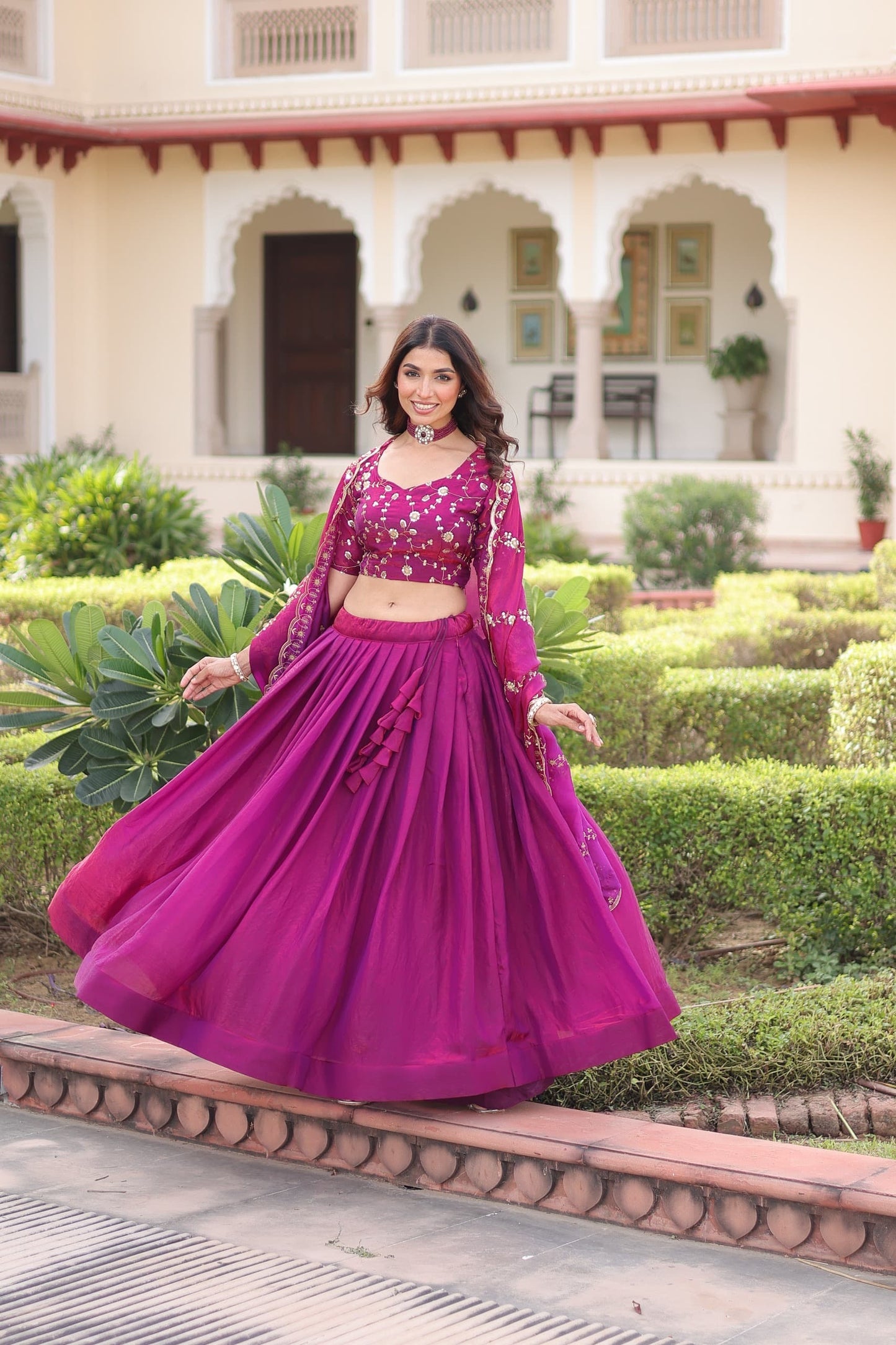 Lehenga Choli Set : Pink