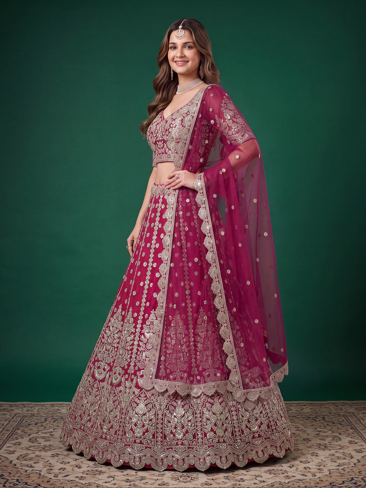 Regal Embroidered Lehenga Set – 6 Colors