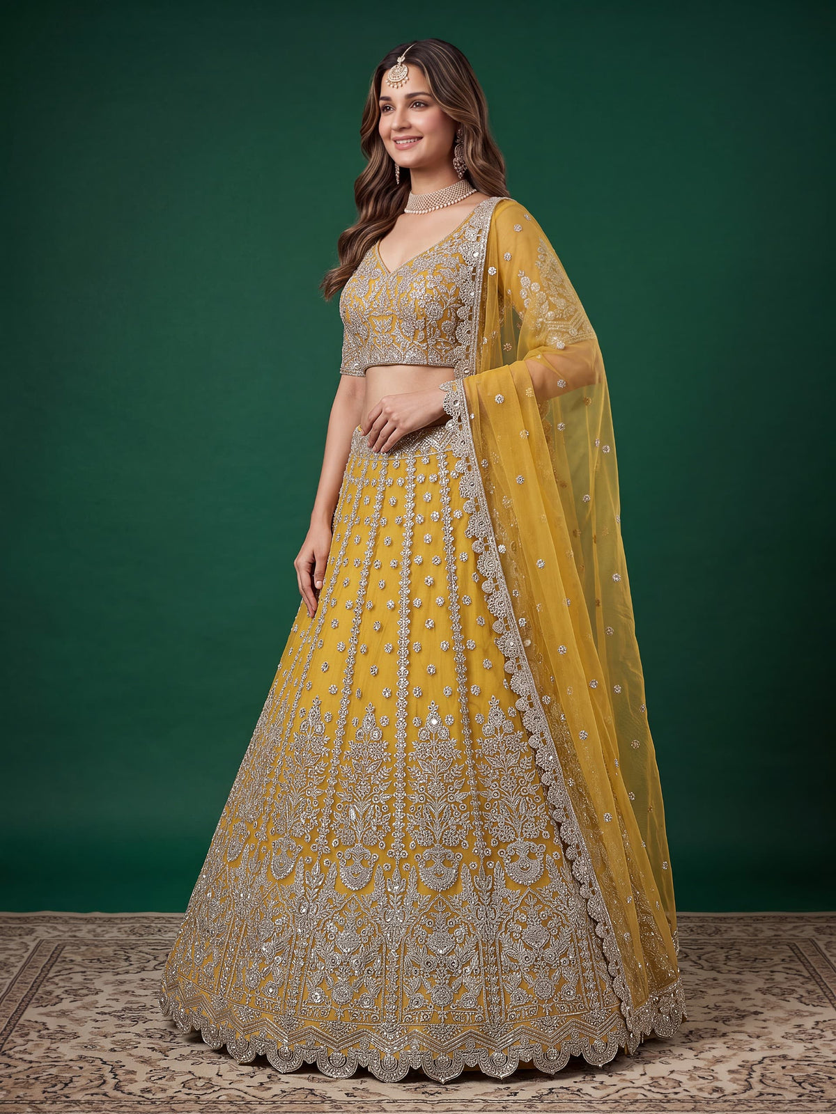 Regal Embroidered Lehenga Set – 6 Colors