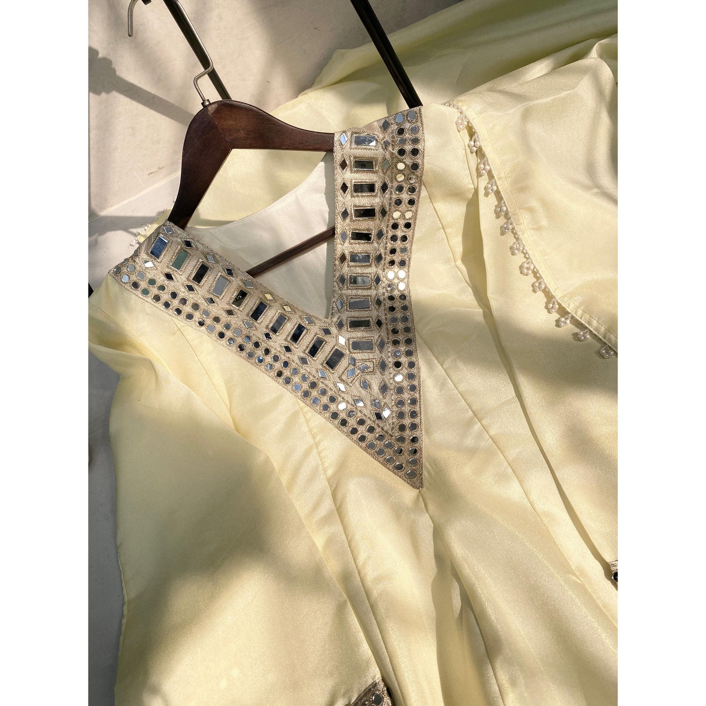 Exclusive 3-Piece Palazzo Set with Real Mirror & Embroidery Work