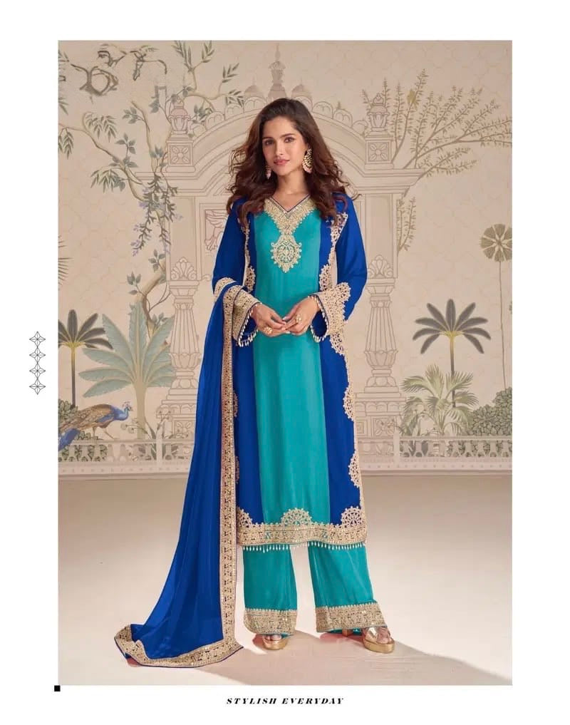Premium Georgette Embroidered Kurta Set with Dupatta – Festive & Wedding Wear