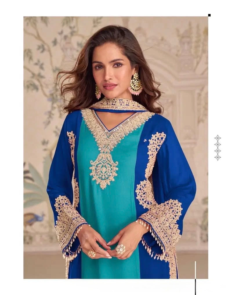 Premium Georgette Embroidered Kurta Set with Dupatta – Festive & Wedding Wear