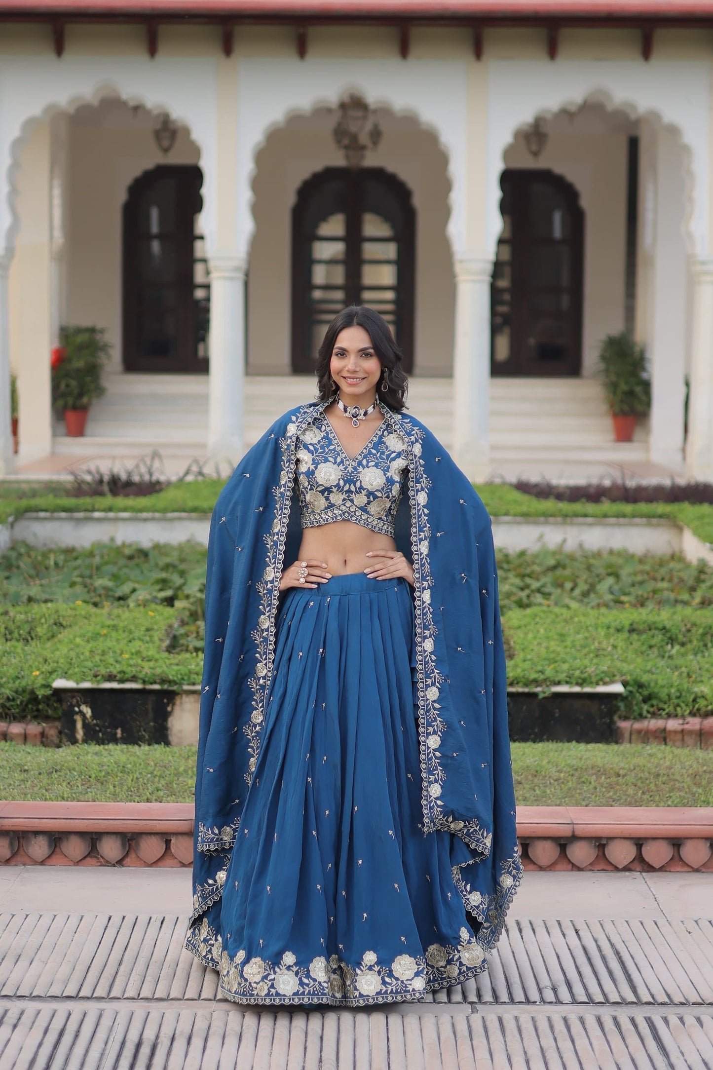 Lehenga Choli Set : Blue