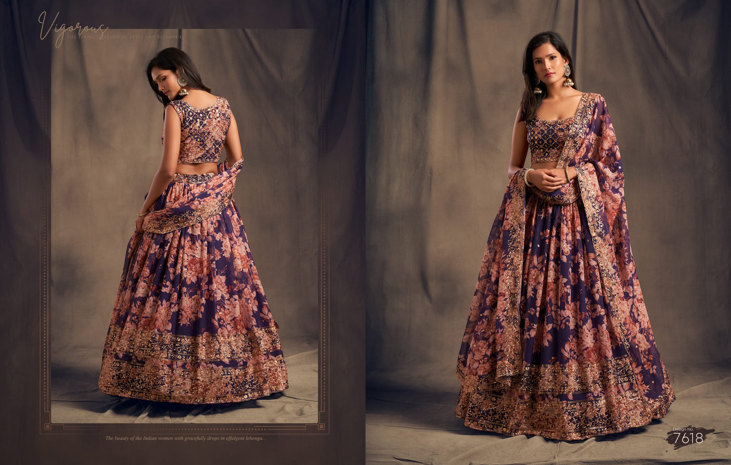 HEAVY SEQUIN WORK : FLORAL LEHENGA CHOLI (Pre Order)