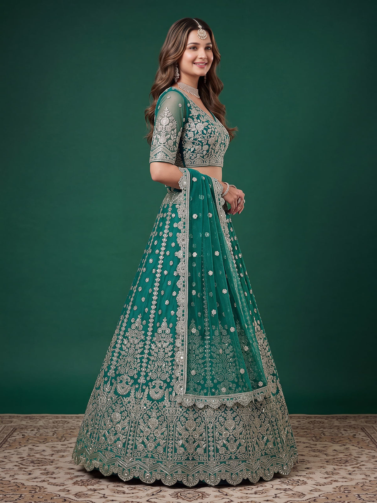 Regal Embroidered Lehenga Set – 6 Colors