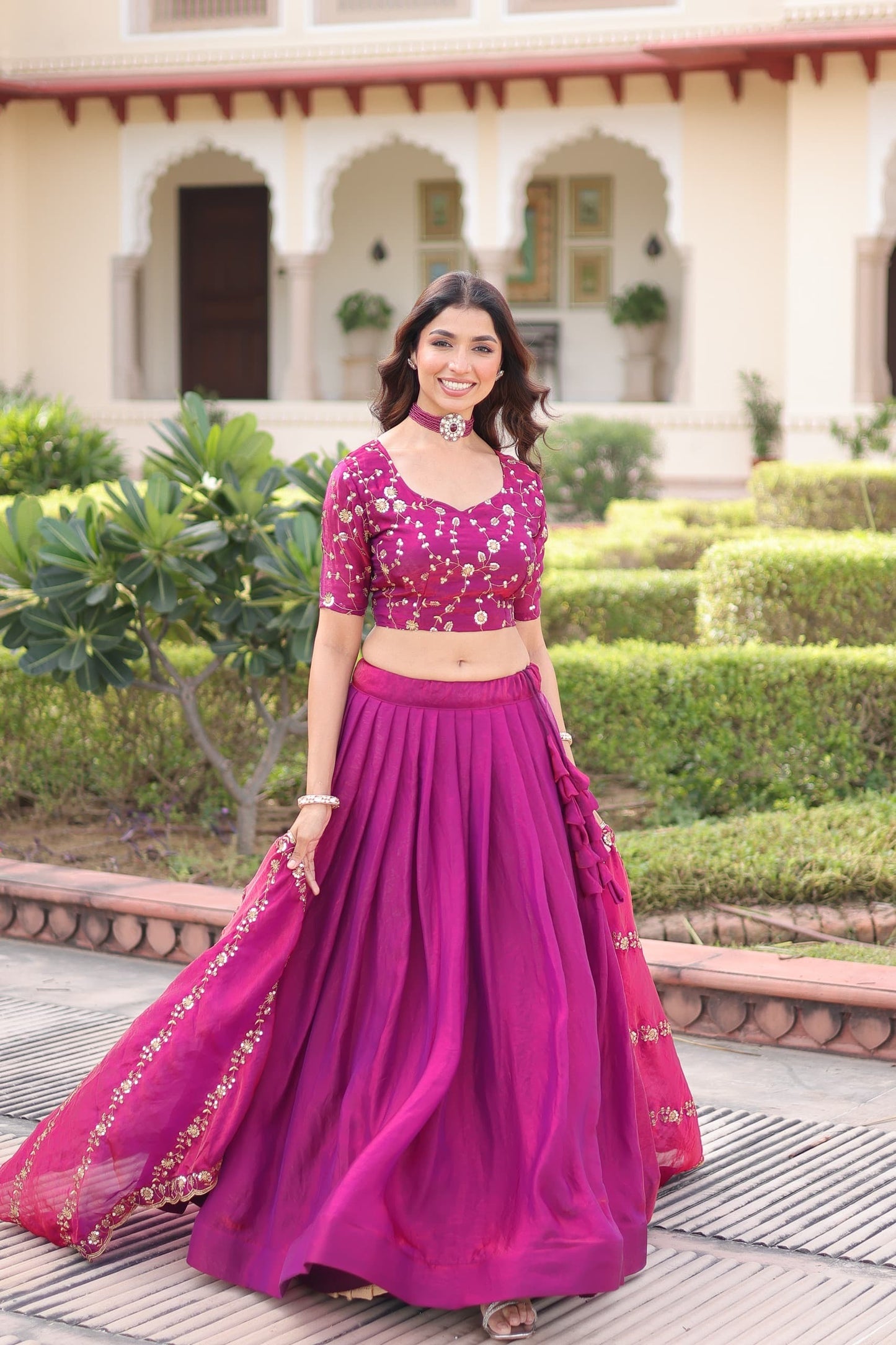 Lehenga Choli Set : Pink